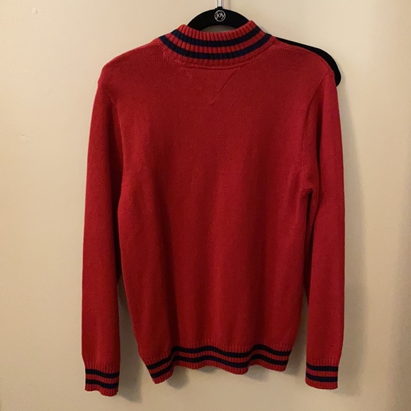 Tommy Hilfiger quarter zip sweater red - Picture 4 of 4